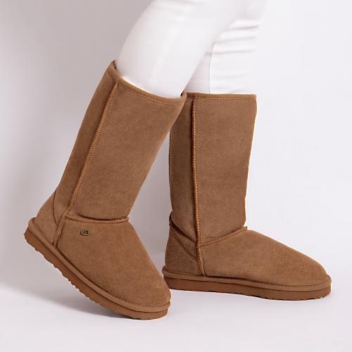 Ladies Tall Classic Sheepskin Boots Chestnut Extra Image 5